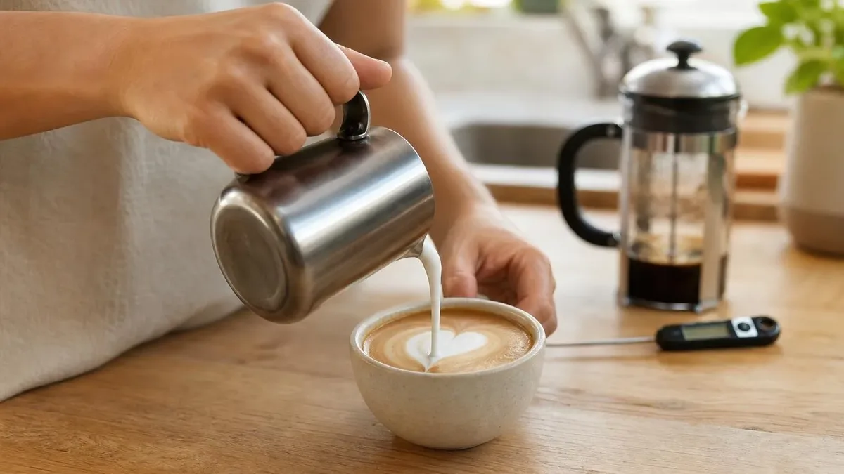 Como começar no latte art usando utensílios simples em casa